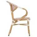 ΠΟΛΥΘΡΟΝΑ BAMBOO LOOK HM5861.03 ΚΑΦΕ-ΛΕΥΚΟ 56,5x56,5x82 εκ.