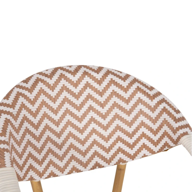 ΠΟΛΥΘΡΟΝΑ BAMBOO LOOK HM5861.03 ΚΑΦΕ-ΛΕΥΚΟ 56,5x56,5x82 εκ.