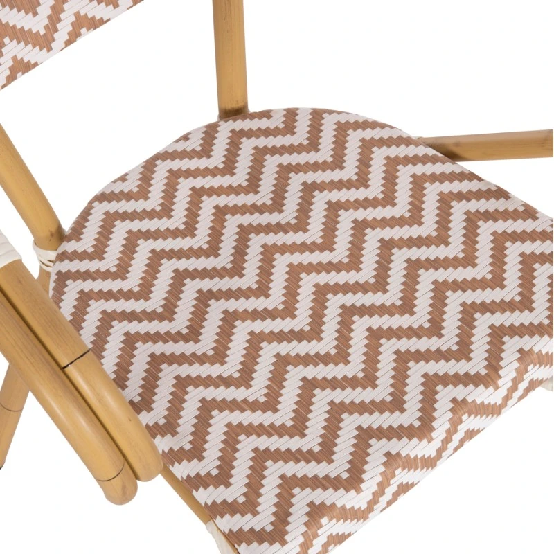 ΠΟΛΥΘΡΟΝΑ BAMBOO LOOK HM5861.03 ΚΑΦΕ-ΛΕΥΚΟ 56,5x56,5x82 εκ.
