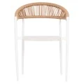 ΠΟΛΥΘΡΟΝΑ BERG HM6284.01 ΑΛΟΥΜΙΝΙΟ & TEXTILENE ΛΕΥΚΟ--P.E.TWISTED RATTAN 55x56x79Υεκ