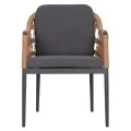ΠΟΛΥΘΡΟΝΑ BOXER HM6556.01 ΑΛΟΥΜΙΝΙΟ & OLEFIN ΓΚΡΙ-TWIST WICKER 58x60x80Yεκ