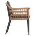 ΠΟΛΥΘΡΟΝΑ BOXER HM6556.01 ΑΛΟΥΜΙΝΙΟ & OLEFIN ΓΚΡΙ-TWIST WICKER 58x60x80Yεκ