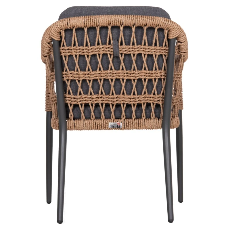 ΠΟΛΥΘΡΟΝΑ BOXER HM6556.01 ΑΛΟΥΜΙΝΙΟ & OLEFIN ΓΚΡΙ-TWIST WICKER 58x60x80Yεκ