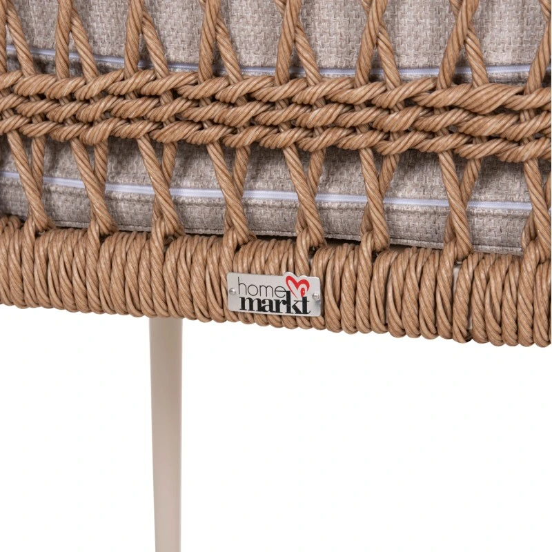ΠΟΛΥΘΡΟΝΑ BOXER HM6556.02 ΑΛΟΥΜΙΝΙΟ & OLEFIN ΜΠΕΖ-TWIST WICKER 58x60x80Yεκ