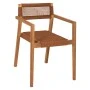 ΠΟΛΥΘΡΟΝΑ CHARLOTTE HM9637.01 ΞΥΛΟ TEAK & ΚΑΦΕ ΣΧΟΙΝΙ--B'ΔΙΑΛΟΓΗΣ 59x54x83Y εκ.