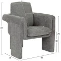 ΠΟΛΥΘΡΟΝΑ CRUSHER HM9681.01 ΓΚΡΙ ΜΠΟΥΚΛΕ ΥΦΑΣΜΑ-ΜΕΤΑΛΛΙΚΟΣ ΣΚΕΛΕΤΟΣ 82x78x87Υεκ.