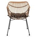 ΠΟΛΥΘΡΟΝΑ ΕΠΑΓΓΕΛΜΑΤΙΚΗ ΜΑΥΡΟ ΜΕΤΑΛΛΟ RATTAN ΜΠΕΖ & ΜΑΞΙΛΑΡΙ HM5864.01 58,5x60,5x80 εκ.