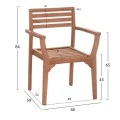 ΠΟΛΥΘΡΟΝΑ ΕΞΩΤ.ΧΩΡΟΥ ERMIONI HM18129 ΞΥΛΟ TEAK--ΦΥΣΙΚΟ ΧΡΩΜΑ 60x59x84Υεκ.