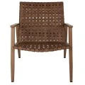 ΠΟΛΥΘΡΟΝΑ FELIPE HM5868.01 ΜΕΤΑΛΛΟ ΟΨΗ ΞΥΛΟΥ & RATTAN ΔΕΡΜΑ-LOOK 63,5x75,5x77εκ.