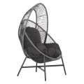 ΠΟΛΥΘΡΟΝΑ-ΦΩΛΙΑ RULER HM6506.01 ΓΚΡΙ ΜΕΤΑΛΛΟ-P.E.RATTAN-ΜΑΞΙΛΑΡΙΑ 90x85x154Υεκ