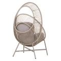ΠΟΛΥΘΡΟΝΑ-ΦΩΛΙΑ RULER HM6506.02 ΜΟΚΑ ΜΕΤΑΛΛΟ-P.E.RATTAN--ΓΚΡΙ ΜΑΞΙΛΑΡΙΑ 90x85x154Υεκ
