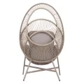 ΠΟΛΥΘΡΟΝΑ-ΦΩΛΙΑ RULER HM6506.02 ΜΟΚΑ ΜΕΤΑΛΛΟ-P.E.RATTAN--ΓΚΡΙ ΜΑΞΙΛΑΡΙΑ 90x85x154Υεκ