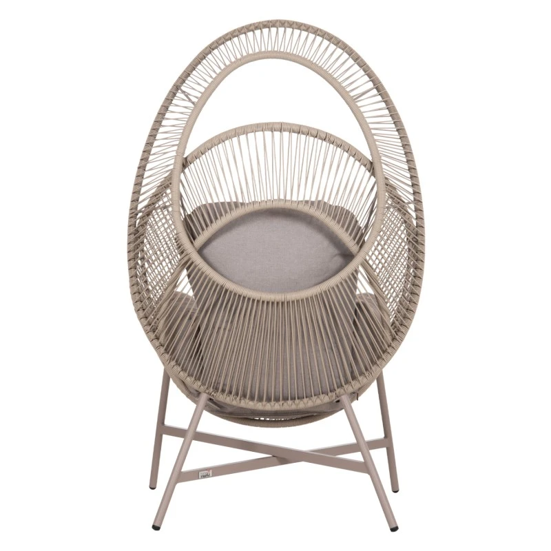 ΠΟΛΥΘΡΟΝΑ-ΦΩΛΙΑ RULER HM6506.02 ΜΟΚΑ ΜΕΤΑΛΛΟ-P.E.RATTAN--ΓΚΡΙ ΜΑΞΙΛΑΡΙΑ 90x85x154Υεκ