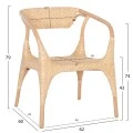 ΠΟΛΥΘΡΟΝΑ GABE ΕΣΩΤ.ΧΩΡΩΝ HM9956.01 ΦΥΣΙΚΟ RATTAN 62x60x79Υεκ.