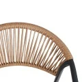 ΠΟΛΥΘΡΟΝΑ HOMAN HM6430.01 ΓΚΡΙ ΜΕΤΑΛΛΟ & TEXTILENE--ΜΠΕΖ P.E.RATTAN 53x58x75Υεκ