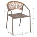 ΠΟΛΥΘΡΟΝΑ HOMAN HM6430.04 ΣΑΜΠΑΝΙ ΜΕΤΑΛΛΟ & TEXTILENE--ΜΠΕΖ P.E.RATTAN 53x58x75Υεκ