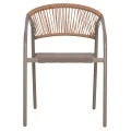 ΠΟΛΥΘΡΟΝΑ HOMAN HM6430.04 ΣΑΜΠΑΝΙ ΜΕΤΑΛΛΟ & TEXTILENE--ΜΠΕΖ P.E.RATTAN 53x58x75Υεκ