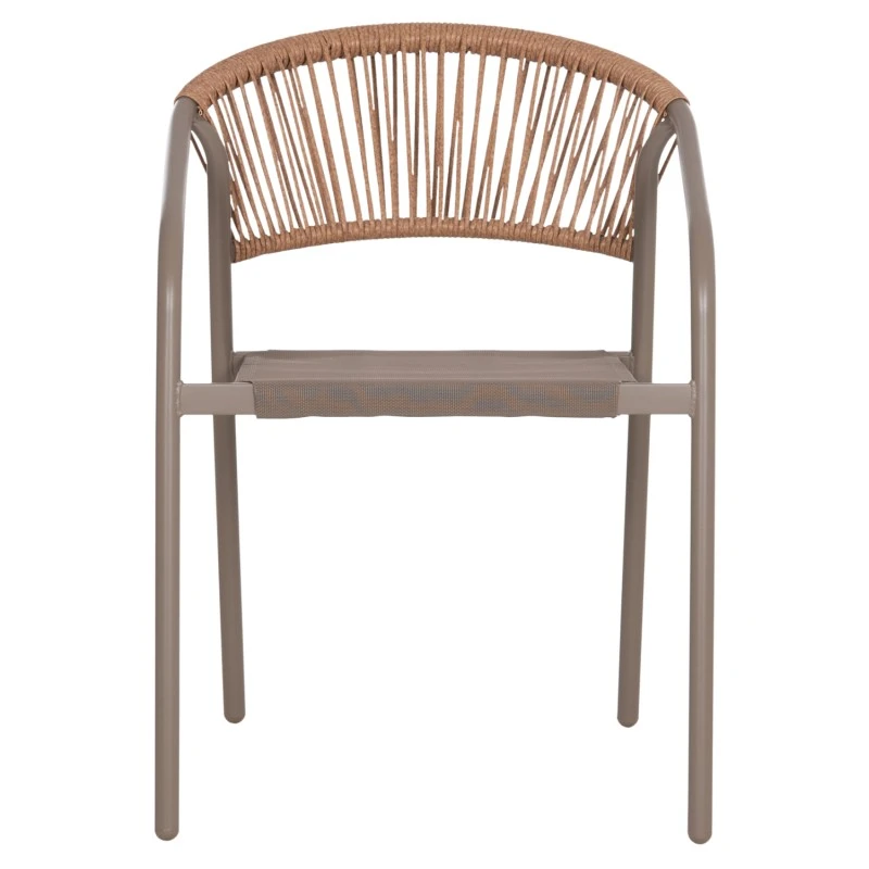 ΠΟΛΥΘΡΟΝΑ HOMAN HM6430.04 ΣΑΜΠΑΝΙ ΜΕΤΑΛΛΟ & TEXTILENE--ΜΠΕΖ P.E.RATTAN 53x58x75Υεκ