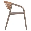 ΠΟΛΥΘΡΟΝΑ HOMAN HM6430.04 ΣΑΜΠΑΝΙ ΜΕΤΑΛΛΟ & TEXTILENE--ΜΠΕΖ P.E.RATTAN 53x58x75Υεκ