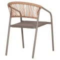 ΠΟΛΥΘΡΟΝΑ HOMAN HM6430.04 ΣΑΜΠΑΝΙ ΜΕΤΑΛΛΟ & TEXTILENE--ΜΠΕΖ P.E.RATTAN 53x58x75Υεκ