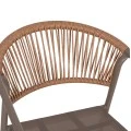 ΠΟΛΥΘΡΟΝΑ HOMAN HM6430.04 ΣΑΜΠΑΝΙ ΜΕΤΑΛΛΟ & TEXTILENE--ΜΠΕΖ P.E.RATTAN 53x58x75Υεκ