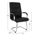 ΠΟΛΥΘΡΟΝΑ JACOB HM1045.11 ΜΑΥΡΟ PU ΜΕ ΒΑΣΗ ΧΡΩΜΙΟΥ 57x66,5x102 cm