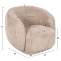 ΠΟΛΥΘΡΟΝΑ KARPEN HM9600.08 ΜΠΕΖ ΜΠΟΥΚΛΕ ΥΦΑΣΜΑ 93x87x78Υ εκ.