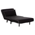 ΠΟΛΥΘΡΟΝΑ ΚΡΕΒΑΤΙ BRAXTON HM8425.03 ΜΑΥΡΟ ΥΦΑΣΜΑ 78x88x78Υεκ.