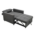 ΠΟΛΥΘΡΟΝΑ-ΚΡΕΒΑΤΙ MERO HM3306.01 ΓΚΡΙ ΥΦΑΣΜΑ 98x85x88Υεκ.