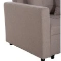 ΠΟΛΥΘΡΟΝΑ-ΚΡΕΒΑΤΙ MERO HM3306.03 ΜΠΕΖ ΥΦΑΣΜΑ 100x90x83Υεκ.