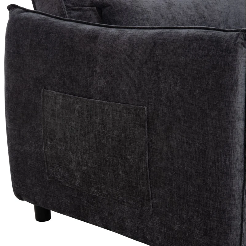 ΠΟΛΥΘΡΟΝΑ-ΚΡΕΒΑΤΙ ORYN HM3307.01 ΓΚΡΙ ΥΦΑΣΜΑ 85x88x78Υεκ.