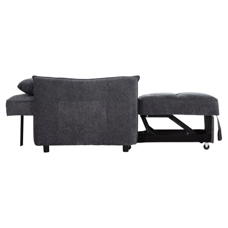 ΠΟΛΥΘΡΟΝΑ-ΚΡΕΒΑΤΙ ORYN HM3307.01 ΓΚΡΙ ΥΦΑΣΜΑ 85x88x78Υεκ.