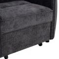 ΠΟΛΥΘΡΟΝΑ-ΚΡΕΒΑΤΙ ORYN HM3307.01 ΓΚΡΙ ΥΦΑΣΜΑ 85x88x78Υεκ.