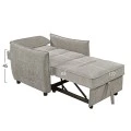 ΠΟΛΥΘΡΟΝΑ-ΚΡΕΒΑΤΙ ORYN HM3307.03 ΜΠΕΖ ΥΦΑΣΜΑ 89x85x84Υεκ.