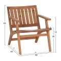 ΠΟΛΥΘΡΟΝΑ LOUNGE ARANIA HM6617 ΞΥΛΟ TEAK ΣΕ ΦΥΣΙΚΟ 59x65x69Υεκ.