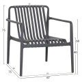ΠΟΛΥΘΡΟΝΑ LOUNGE ΕΞΩΤ.ΧΩΡΟΥ MALEN HM6626.03 ΓΚΡΙ ΠΟΛΥΠΡΟΠΥΛΕΝΙΟ 67x75x75Υεκ