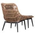 ΠΟΛΥΘΡΟΝΑ LOUNGE ΜΕ ΥΠΟΠΟΔΙΟ REMVAZZO HM6561.01 ΑΛΟΥΜΙΝΙΟ ΓΚΡΙ--WICKER 90x85x96Υεκ
