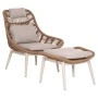 ΠΟΛΥΘΡΟΝΑ LOUNGE ΜΕ ΥΠΟΠΟΔΙΟ REMVAZZO HM6561.02 ΑΛΟΥΜΙΝΙΟ ΜΠΕΖ--WICKER 90x85x96Υεκ