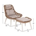 ΠΟΛΥΘΡΟΝΑ LOUNGE ΜΕ ΥΠΟΠΟΔΙΟ REMVAZZO HM6561.02 ΑΛΟΥΜΙΝΙΟ ΜΠΕΖ--WICKER 90x85x96Υεκ