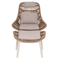 ΠΟΛΥΘΡΟΝΑ LOUNGE ΜΕ ΥΠΟΠΟΔΙΟ REMVAZZO HM6561.02 ΑΛΟΥΜΙΝΙΟ ΜΠΕΖ--WICKER 90x85x96Υεκ