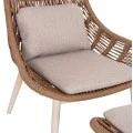 ΠΟΛΥΘΡΟΝΑ LOUNGE ΜΕ ΥΠΟΠΟΔΙΟ REMVAZZO HM6561.02 ΑΛΟΥΜΙΝΙΟ ΜΠΕΖ--WICKER 90x85x96Υεκ