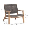 ΠΟΛΥΘΡΟΝΑ LOUNGE MONTER HM6241.02 ΞΥΛΟ ΑΚΑΚΙΑΣ ΦΥΣΙΚΟ-ΣΧΟΙΝΙ ΓΚΡΙ 63.5x60x69Υεκ