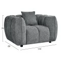 ΠΟΛΥΘΡΟΝΑ LYKKE HM3325.01 ΓΚΡΙ ΥΦΑΣΜΑ 119x89x70Υεκ