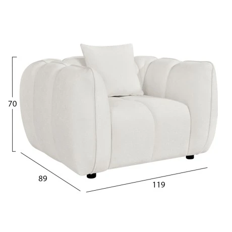 ΠΟΛΥΘΡΟΝΑ LYKKE HM3325.02 ΕΚΡΟΥ ΥΦΑΣΜΑ 119x89x70Υεκ