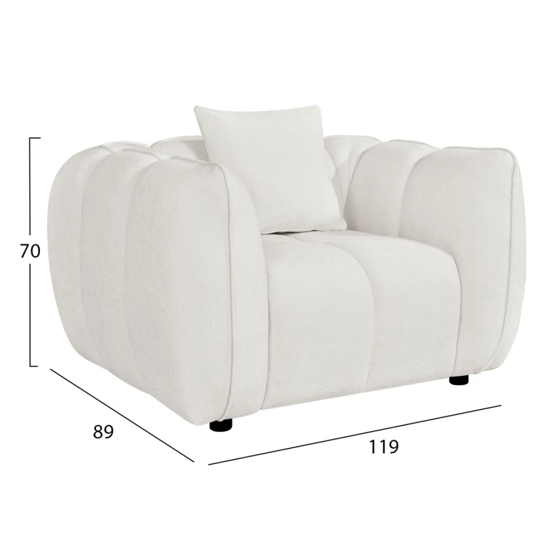 ΠΟΛΥΘΡΟΝΑ LYKKE HM3325.02 ΕΚΡΟΥ ΥΦΑΣΜΑ 119x89x70Υεκ