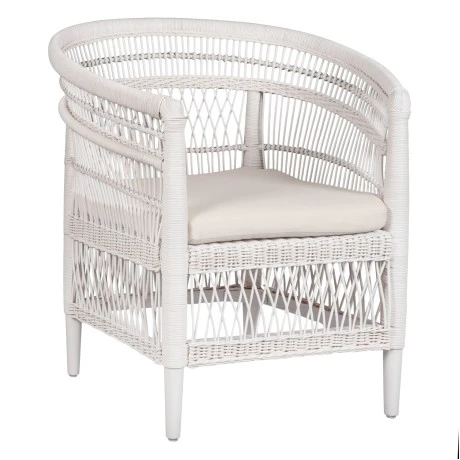 ΠΟΛΥΘΡΟΝΑ MALAWI HM9635.02 ΞΥΛΟ ΜΑΟΝΙ ΜΕ RATTAN ΛΕΥΚΟ--Β'ΔΙΑΛΟΓΗΣ 80x70x86Υεκ.