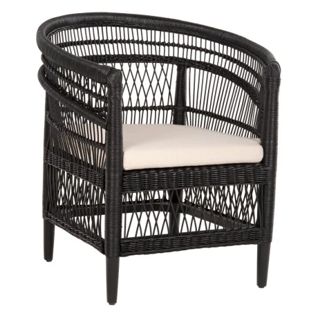 ΠΟΛΥΘΡΟΝΑ MALAWI HM9635.03 ΞΥΛΟ ΜΑΟΝΙ ΜΕ RATTAN ΜΑΥΡΟ--Β'ΔΙΑΛΟΓΗΣ 80x70x86Υεκ.