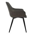 ΠΟΛΥΘΡΟΝΑ MANDO HM8006.10 ΜΕ ΓΚΡΙ NUBUCK ΥΦΑΣΜΑ 60x60x84 εκ.