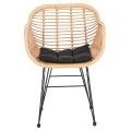 ΠΟΛΥΘΡΟΝΑ ΜΕ ΜΑΞΙΛΑΡΙ ΜΕΤΑΛΛΙΚΗ ALLEGRA HM5450.31 ΜΕ WICKER ΜΠΕΖ 58x59x82Υ