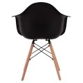 ΠΟΛΥΘΡΟΝΑ ΜΕ ΞΥΛΙΝΑ ΠΟΔΙΑ & ΚΑΘΙΣΜΑ ΜΑΥΡΟ MIRTO HM005.02  64x60x81 εκ.